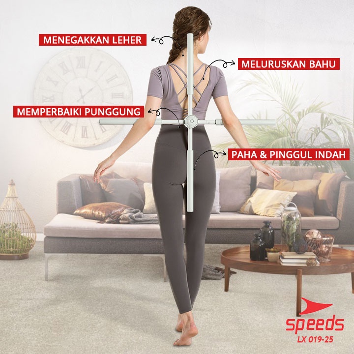 SPEEDS Yoga Stick  Yoga Body Stick Pilates Tongkat Yoga Alat Olahraga Penegak Punggung 019-25-4