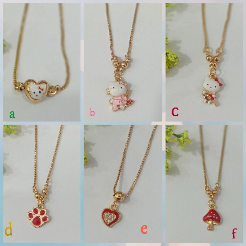 C-564.Kalung karakter anak xuping berlapis emas uk35cm.