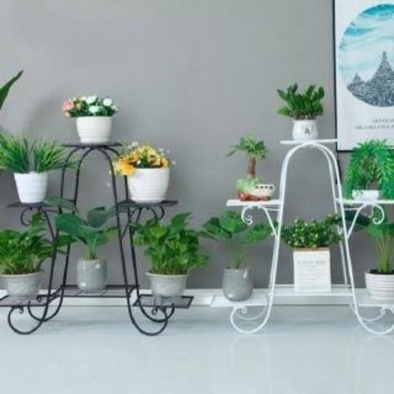 Rak pot bunga besi 6 susun besi beton  behel