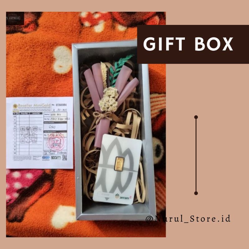 

Gift Box , kado pernikahan, kado ulang tahun, kotak box,kotak Antam, kotak minigold/hampers natal/hampers hari ibu/kado valentine/hari valentine/hari ibu/ happy new year/tahun baru/hari natal