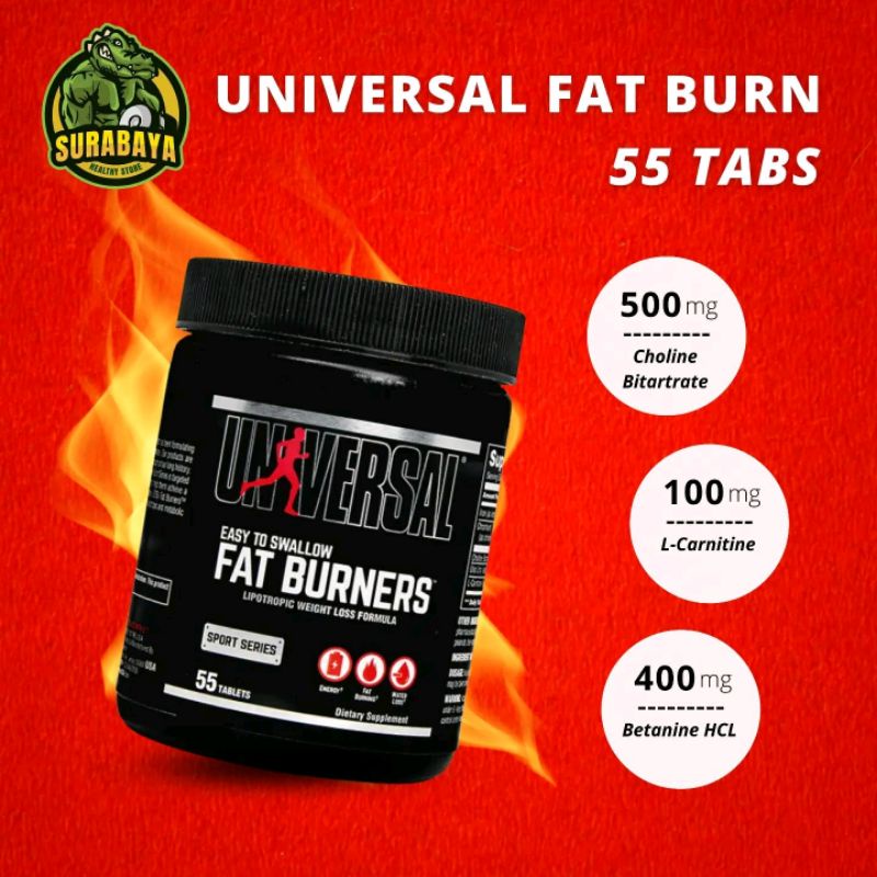 Universal Fat Burner 55 Tablet BPOM Pembakar Lemak Original Fat Burner Burn Suplemen Fitness Diet Gym Debm Keto OCD