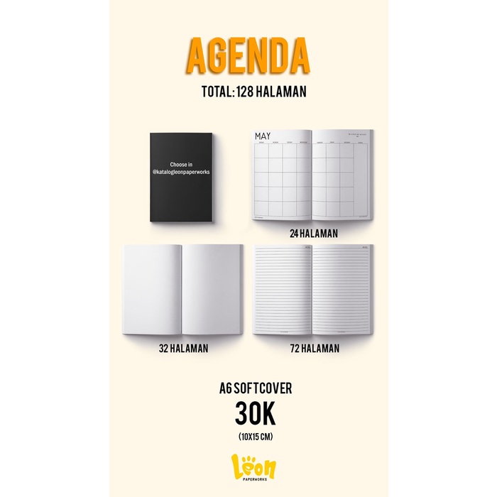 

[RESTOCK] Notebook Agenda, Polos dan dotted Noted - A6 Soft Agenda