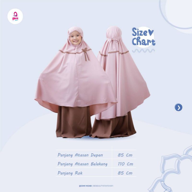 Mukena anak ~ mukena GimiHijab Bushra Kids