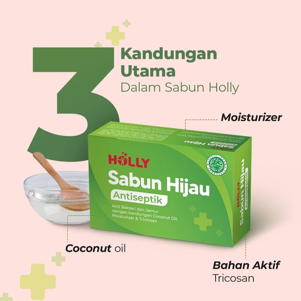 Holly Sabun Hijau Antiseptik Anti Bakteri &amp; Jamur / Sabun Mandi