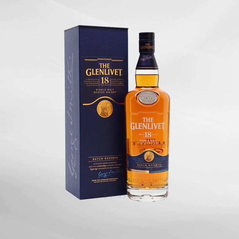The Glenlivet 18 Years Old Single Malt Scotch Whisky 700ml ( Original &amp; Resmi By Vinyard )