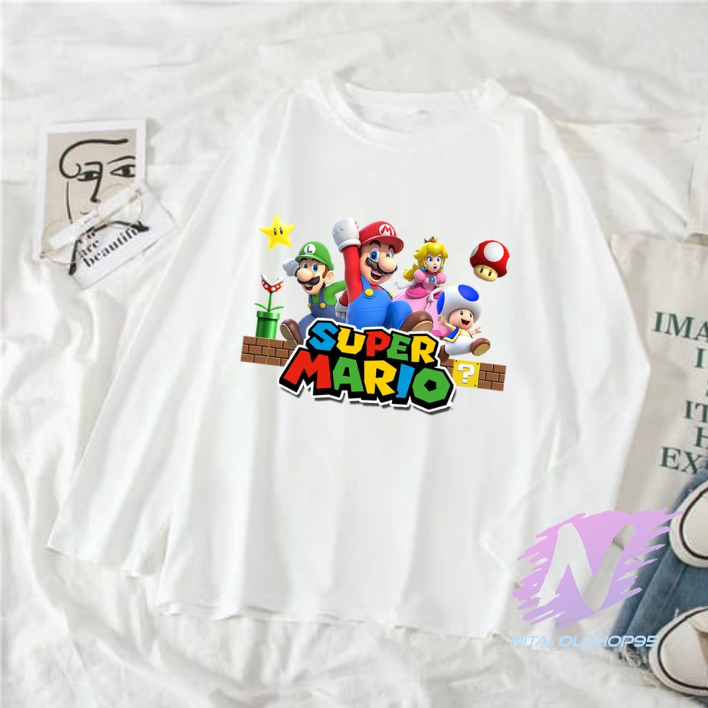 KAOS SUPER MARIO BAJU ANAK LENGAN PANJANG MARIO BROS