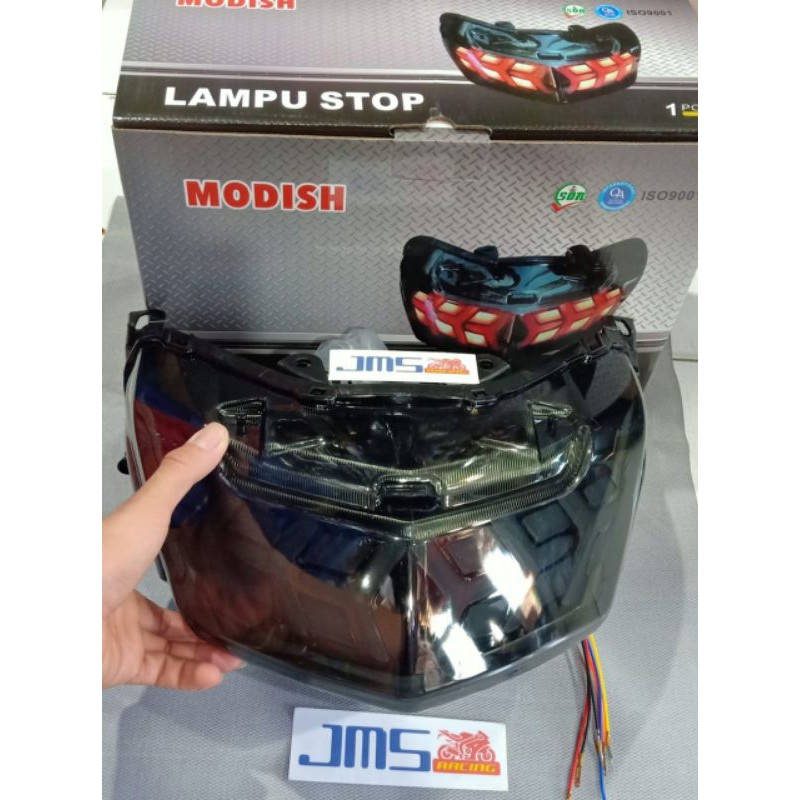 Lampu stop belakang yamaha nmax model lamborghini ada sen riting kiri kanan plus lampu senja biru