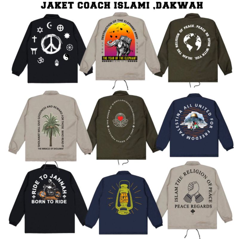 jaket coach winbreaker dakwah+islami Hijazmoeslemapparel