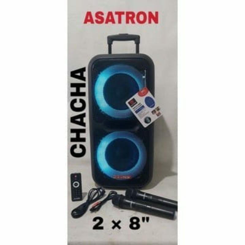 ASATRON CHACHA RMS 30 W 2X8INCH SPEAKER MEETING PORTABLE BLUETOOTH