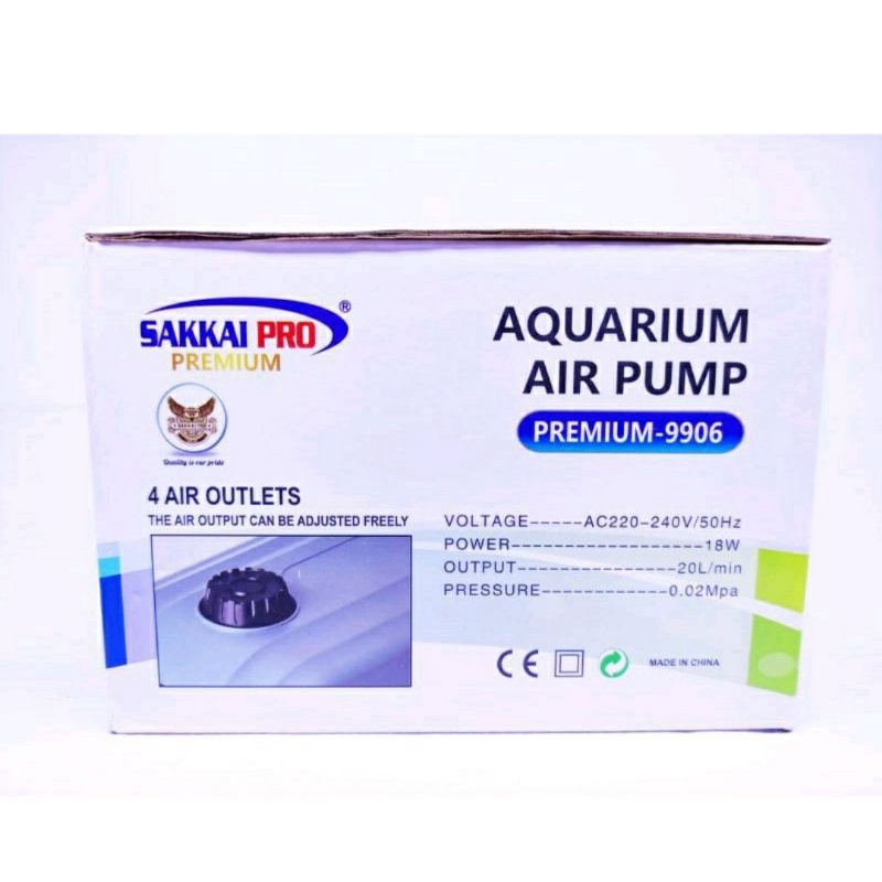 Pompa aerator Aquarium kolam Airpump SAKKAI PRO 9906