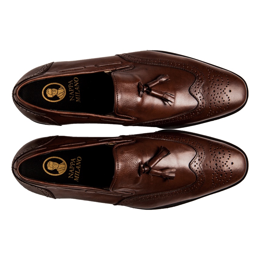 Lobb Tassel Brogues Brown