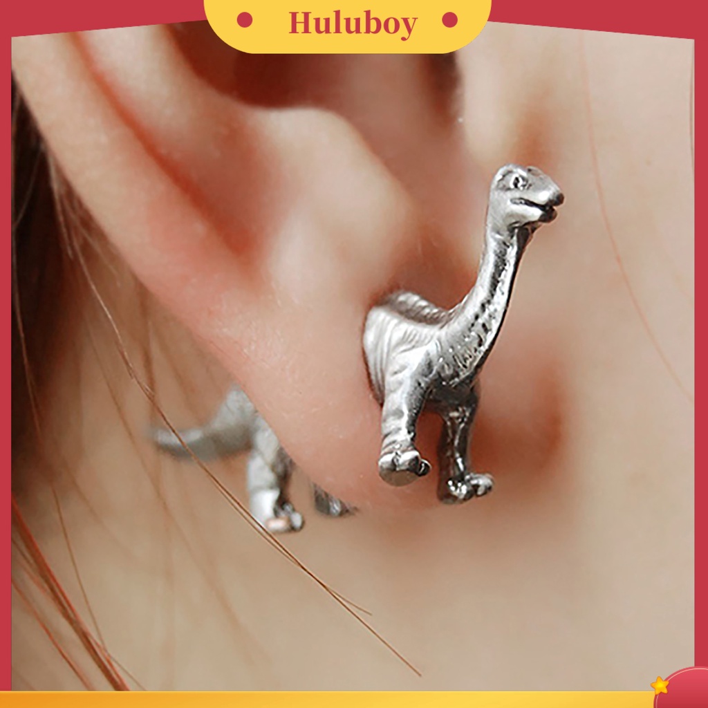 Hu Hu Hu Hu Hu Alat Bantu Pasang Kacamata♡ Anting Desain Dinosaurus Bahan Alloy Untuk Pria Dan Wanita