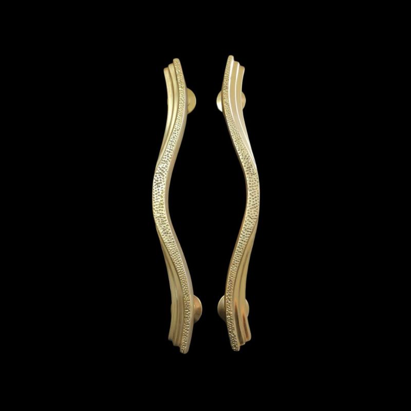 Handle Pintu Rumah Kuningan Motif Kipas