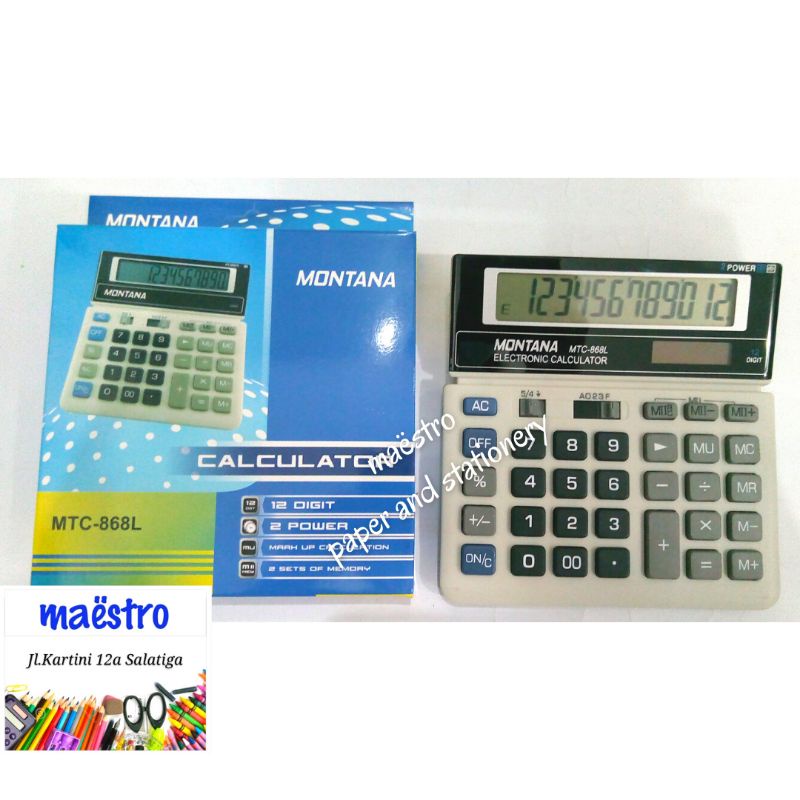 

Kalkulator Montana MTC-868L 12 Digits / Calculator 12 Digits