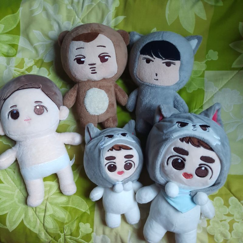 EXO DOLL BONEKA FANSITE GOMINI SEWOO DYOLAMB BBOLAMB BABYBOO KYUNGSOO KAI SEHUN