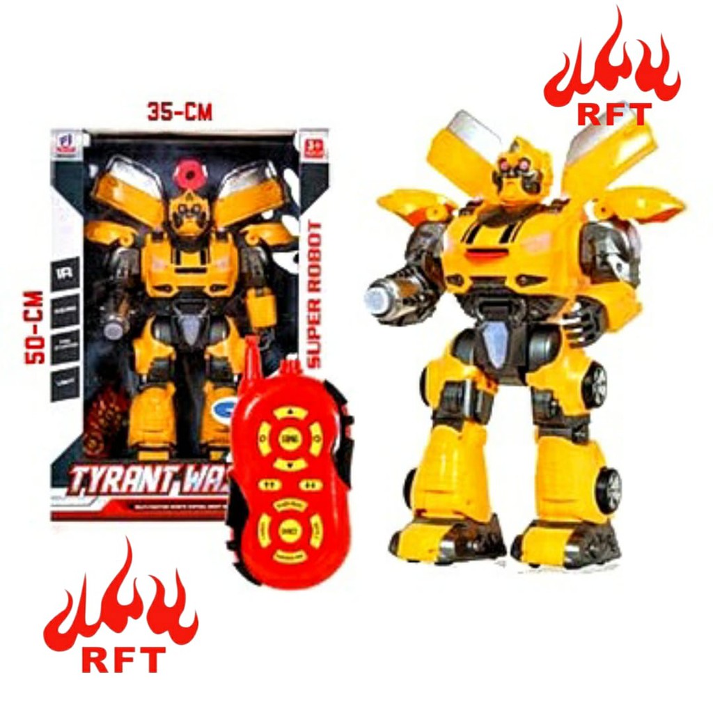 DOUBLE GREAT  MAINAN ROBOT REMOTE TRANSFORM BUMBBLE BEE JUMBO