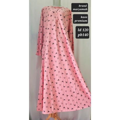 gamis kaos brand maryamah ori jumbo