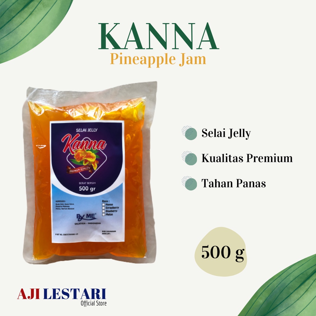 

KANNA Selai Jelly Premium 500 Gram Rasa Nanas - Filling Jam Selai Isian Olesan Roti