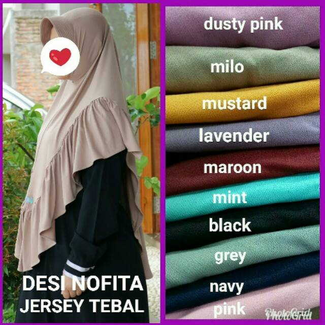 JILBAB INSTAN JERSEY SYARI MURAH TEBAL ADEM NYAMAN REMPEL