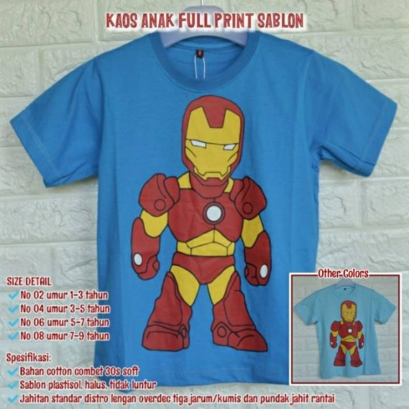 Kaos anak iron man