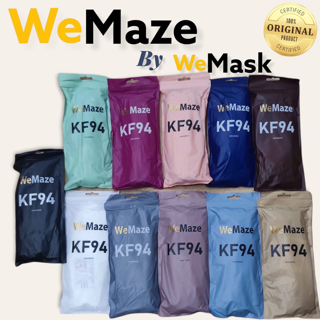 MASKER KF94 WE MASK ISI 10PCS Masker KF94 4Ply isi 10 duckbill Careion wemask MASKER Korea MURAH ISI 10