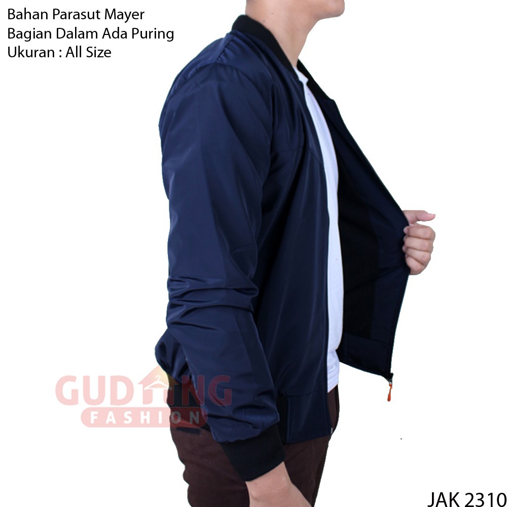 Jaket Kerah Baseball Parasut Mayer Polos - JAK 2310