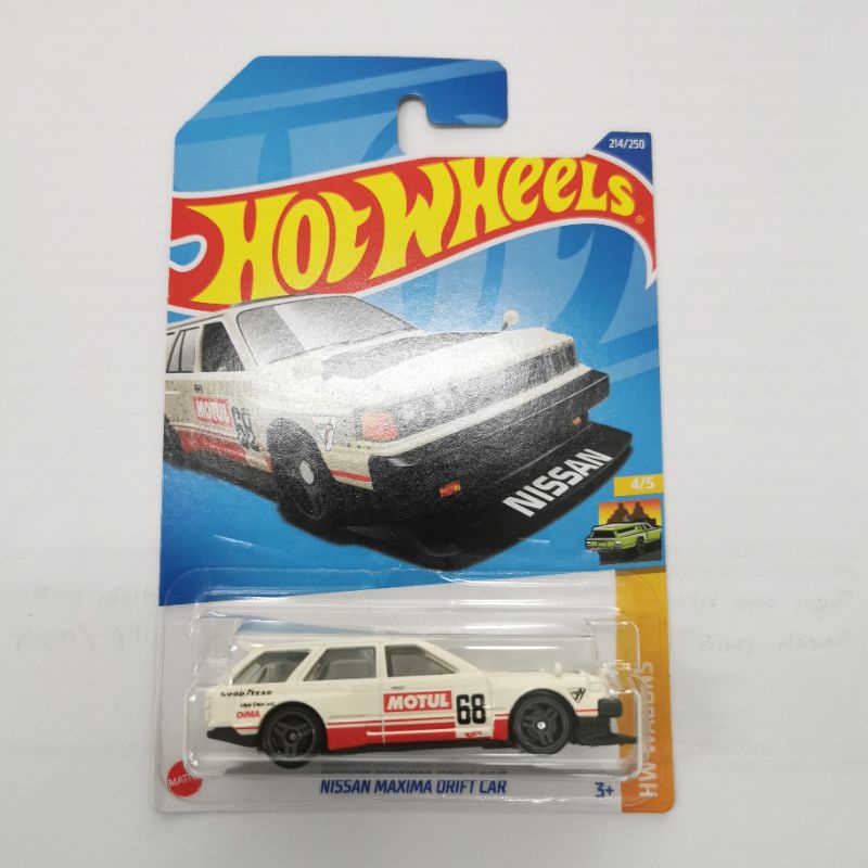 Hot Wheels M22 B23 Nissan Maxima Drift wagon motul 2022 Putih White Merah Red terbaru