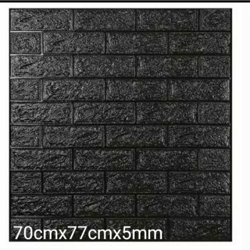 PEKANBARU Wallpaper foam  3D 6mm-7mm-Bata hitam 5mm