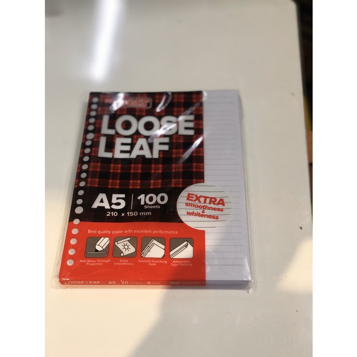 Jual Kertas Kertas Isi Binder Loose Leaf A Lembar Ring Isi Kertas Shopee