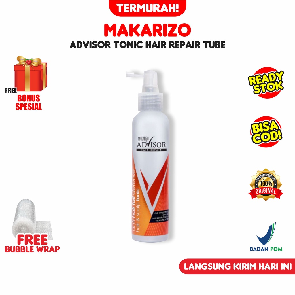 MAKARIZO Advisor Hair Scalp Tonic Hair Repair Tube Mask Halal BPOM