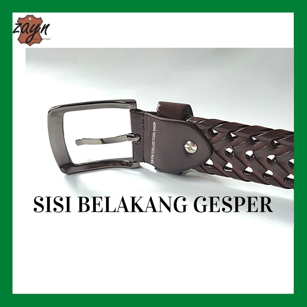 Ikat Pinggang Wanita Model Kepang Bahan Import Gesper Cewek Jalinan Bahan Kulit Belt Wanita Jalin