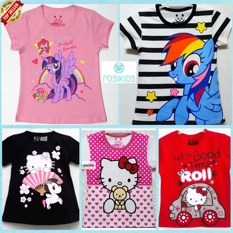  Kaos  Anak  Perempuan Little  Pony Size 1 10 Tahun Baju 