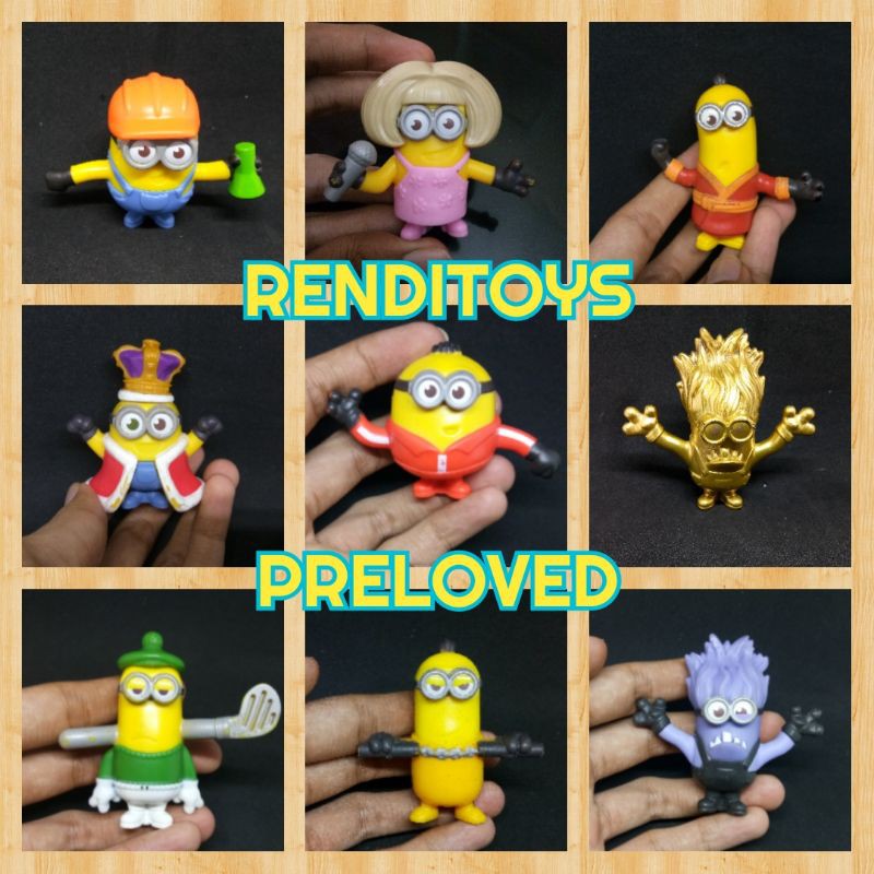 Mainan Happy Meal McD McDonald McDonald's Karakter Minions | Minion The Rise of Gru Bola Figure Gold