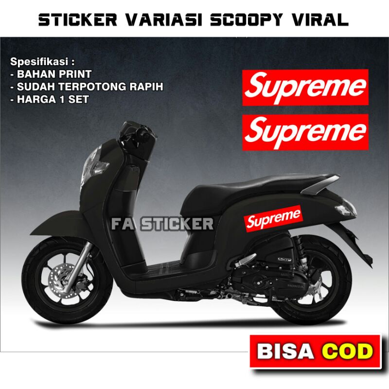 Sticker Scoopy Stiker Scoopy Aksesori Motor Stiker Aesthetic Motor Sticker Motor