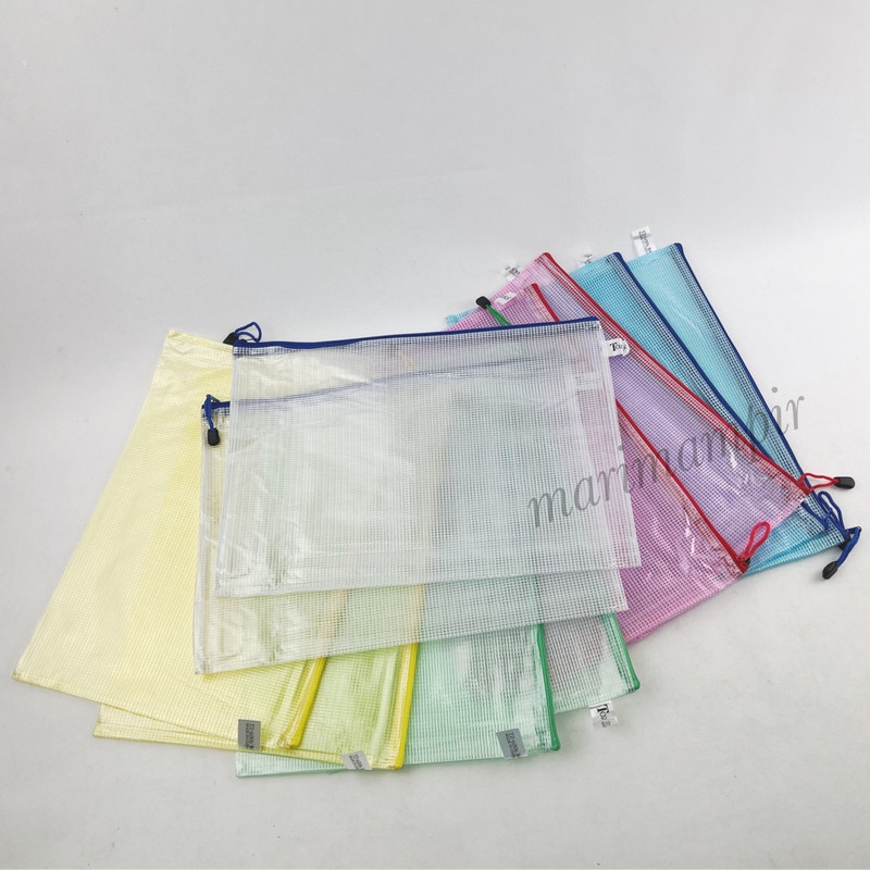 

MAP ZIPPER RESLETING BUKU / DOKUMEN JARING A4 24 X 33 CM ( 12 PCS )