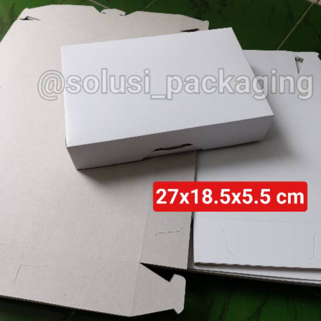 

25pcs KOTAK B1 PUTIH 27x18,5x5,5cm/KARDUS BOX DUS DOS HIJAB KAOS PIZZA