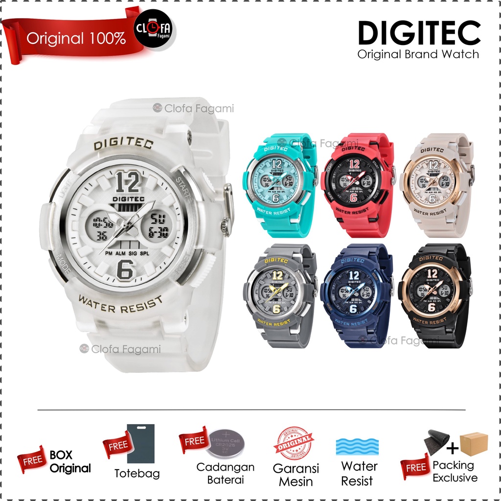 DIGITEC SHINY /clofafagami/ JAM TANGAN ORIGINAL / JAM DIGITEC ORIGINAL / JAM TANGAN DIGITEC WANITA /
