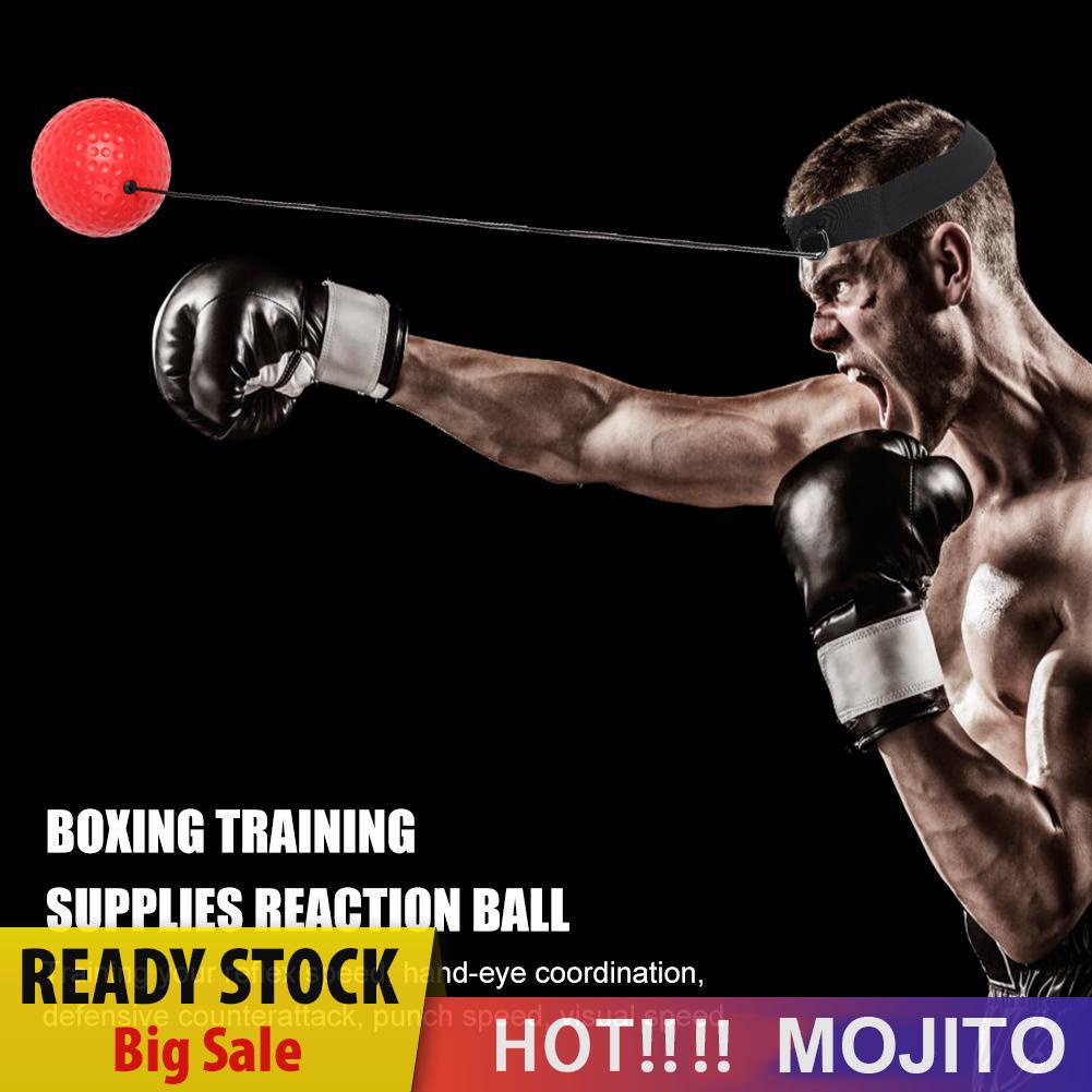 MOJITO Head-mounted Boxing Reflex Speed Ball Boxing Training Equipment (Red Ball)