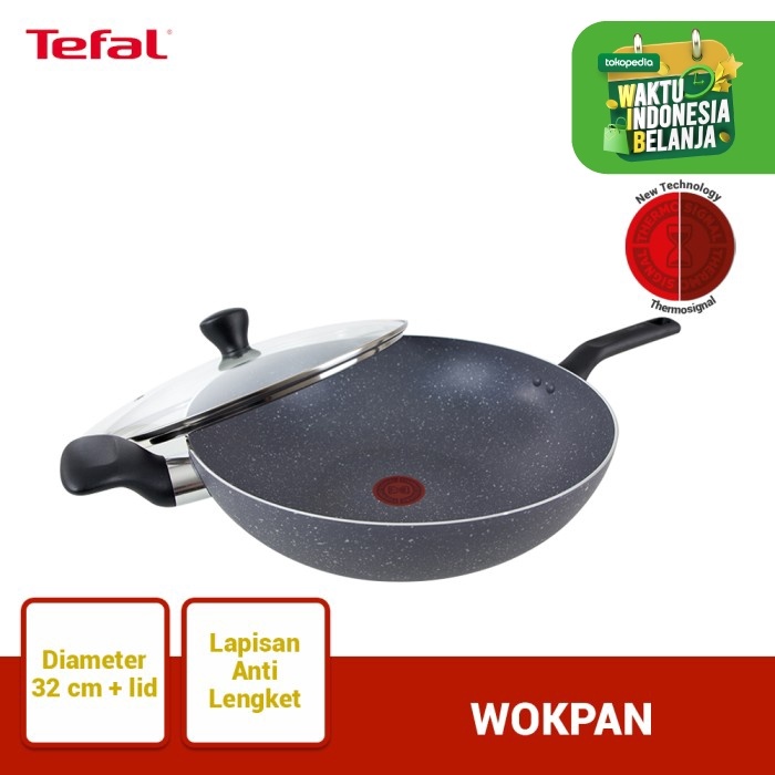 TERBARU TEFAL NATURA WOKPAN 32CM+ LID - PANCI WAJAN PENGGORENGAN