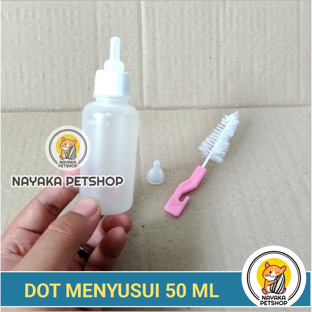 Dot Menyusui Kucing 50 ml Botol Susu Kitten Kelinci Anak Hewan