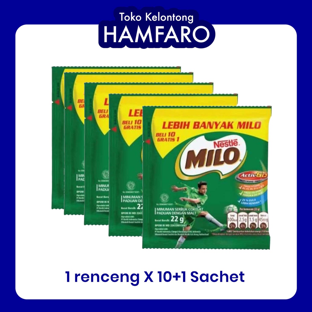 

[MURAH!!!] MILO SACHET RENCENG RENTENG ACTIV-GO SACHET 22gr x 11 pcs