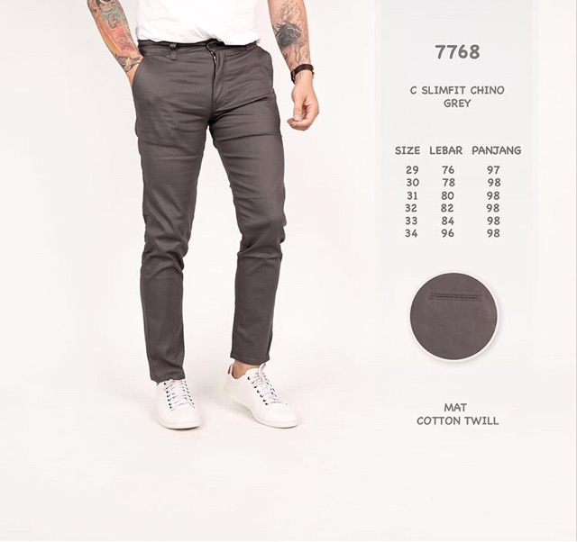 Celana Chino Panjang Pria Murah Terbaru Celana Kerja Slimfit Strech Korean Style Jumbo 33-38