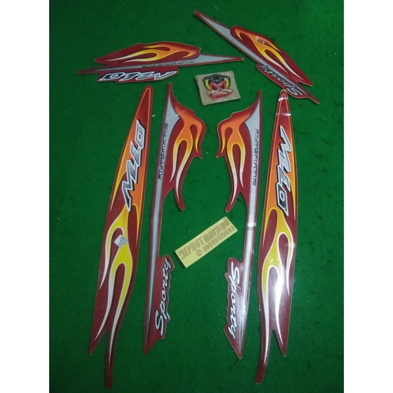 Striping / polet yamaha mio sporty 2004 2007 merah