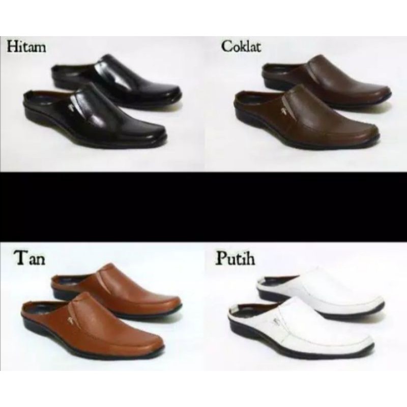 Sandal sepatu crocodile bustong putih casual slop santai pria murah formal kerja