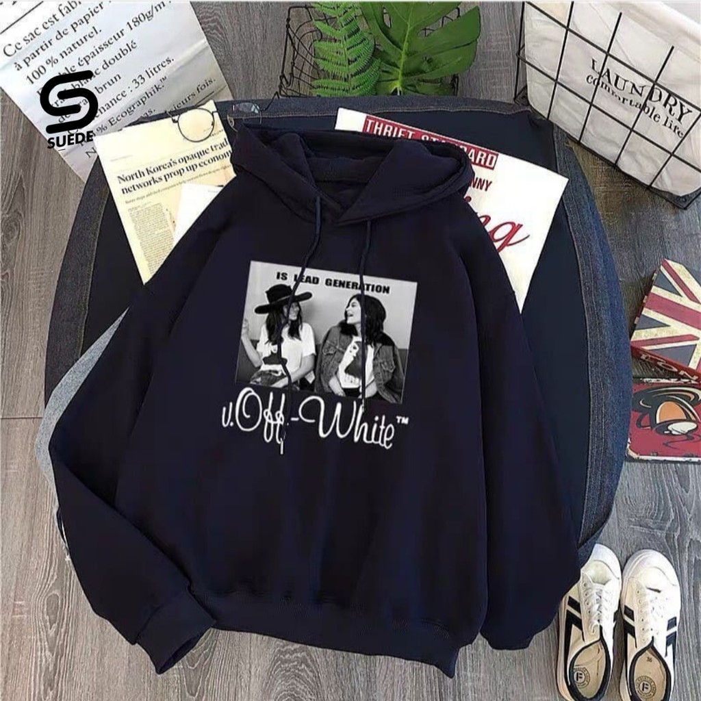 hoodie sweater off white - Sweater Hoodie off white - hoodie wanita  - Sweater terbaru 2021 - twinsh