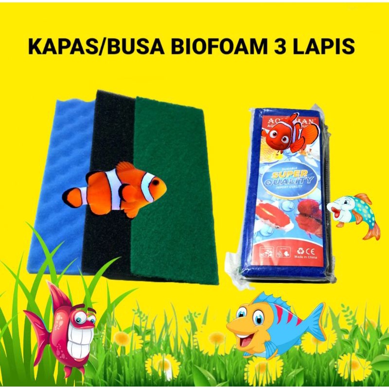 busa filter aquarium biofoam 3lapis