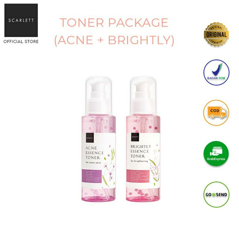 [TERMURAH!!!]SCARLETT PAKET ACNE SERIES LENGKAP | MENGHILANGKAN JERAWAT DAN MENCERAHKAN KULIT WAJAH | ISI 5 PCS