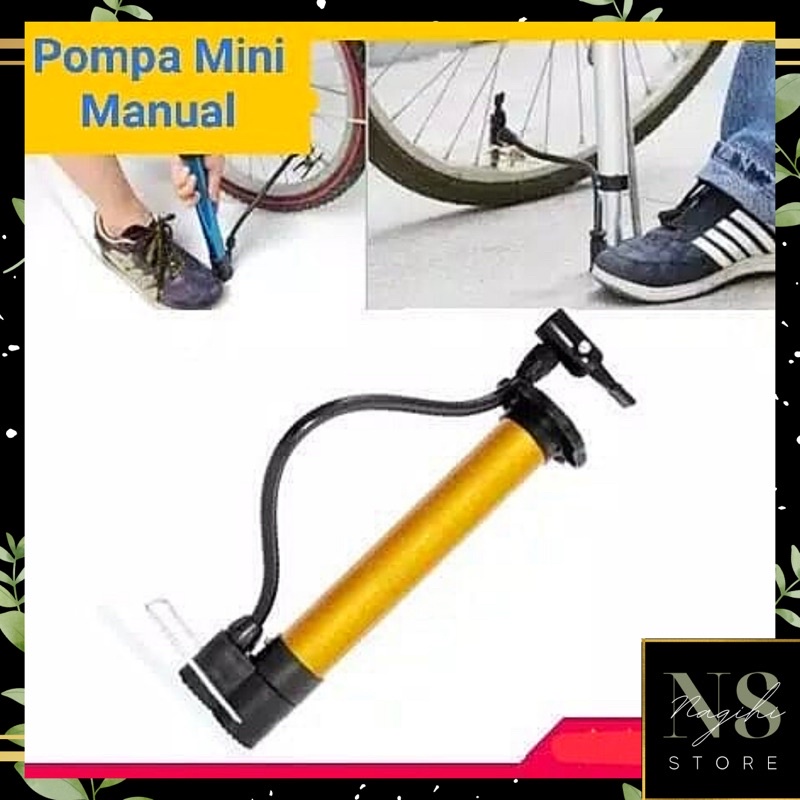 ✨NAGIHI✨POMPA BAN MOTOR DAN SEPEDA MINI POMPA BAN ANGIN MANUAL POTABLE