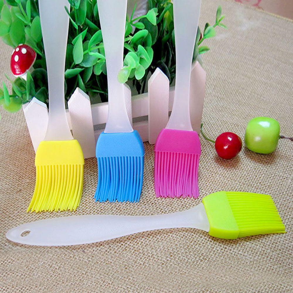 Preva 4pcs Warna Random BBQ Basting Oil Brush Dapur Cream Pastry Anti Lengket