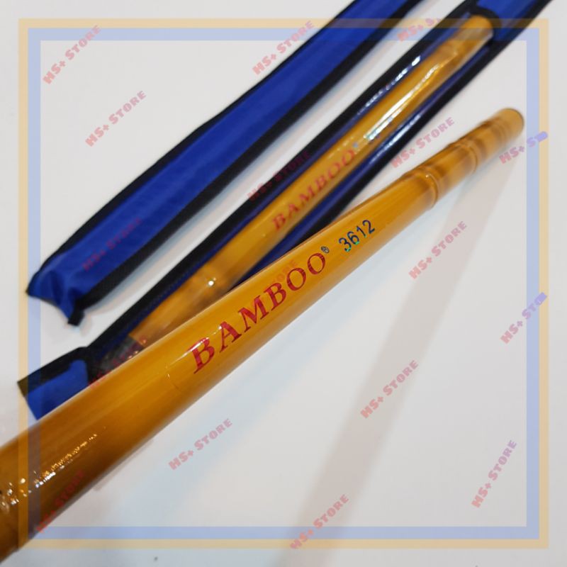 Joran Tegek Bamboo 3612 3,6 meter, ruas pendek alat pancing